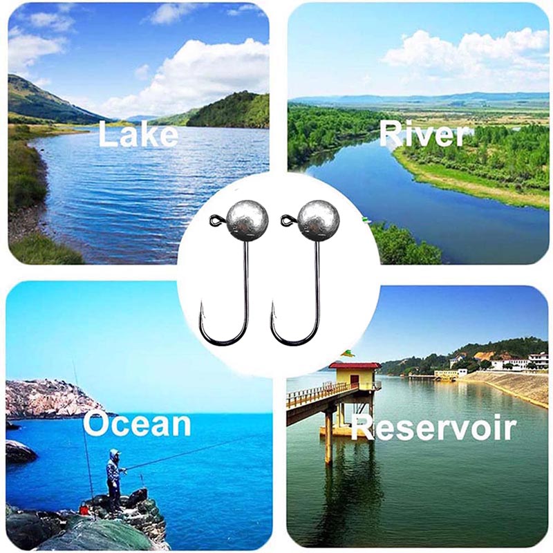 10pcs/lot Jig Head Fishing Hoo - огляд і ціна Fishing Hook Offset