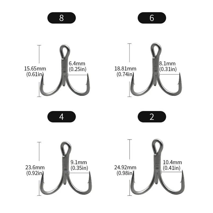 Fishing Treble Hooks High Carb - огляд і ціна Fishing Hook Offset