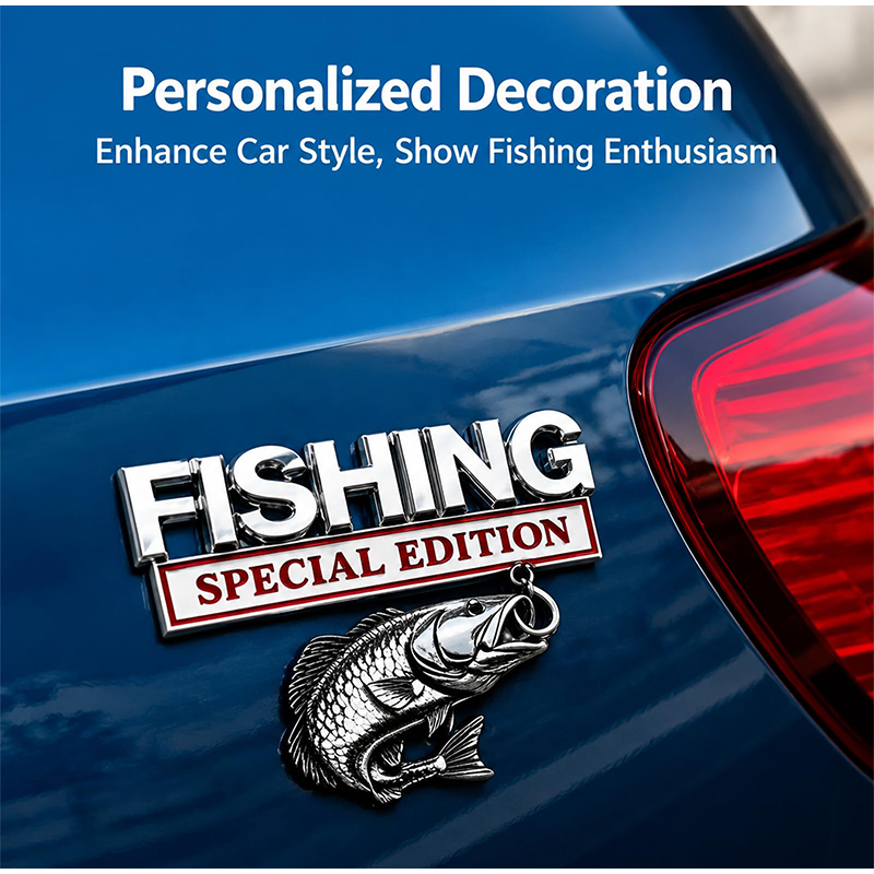 Chrome Fishing Car Badge Metal - огляд і ціна Fishing Hook