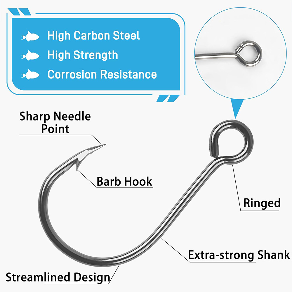 70Pcs Fishing Inline Single Ho - огляд і ціна Fishing Hook Circle