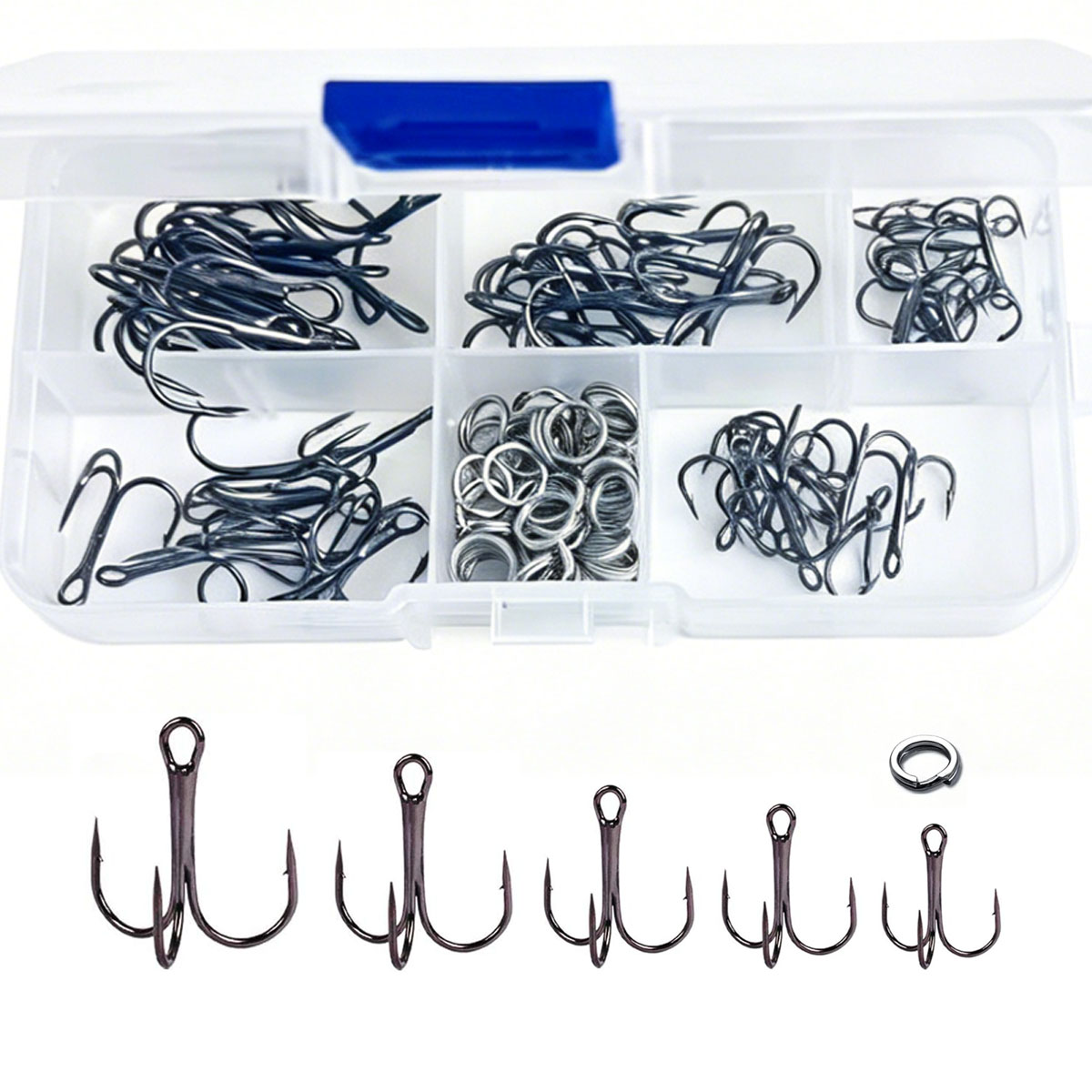 50/100pcs/box Fishing Treble H - огляд і ціна Fishing Hook Circle