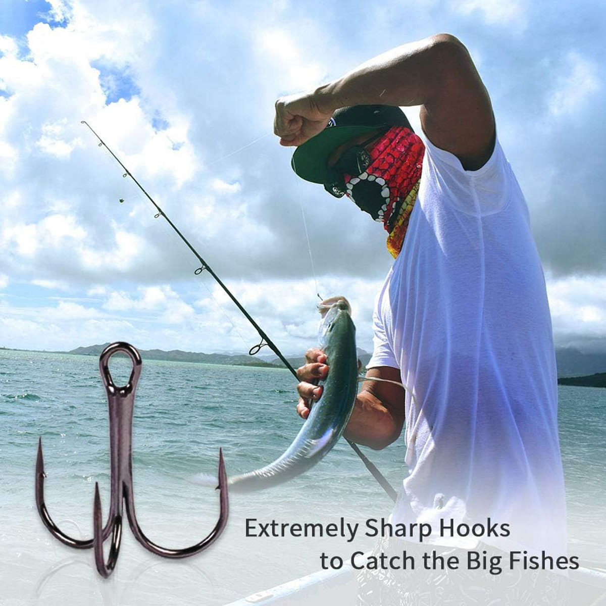 50/100pcs/box Fishing Treble H - огляд і ціна Fishing Hook Circle