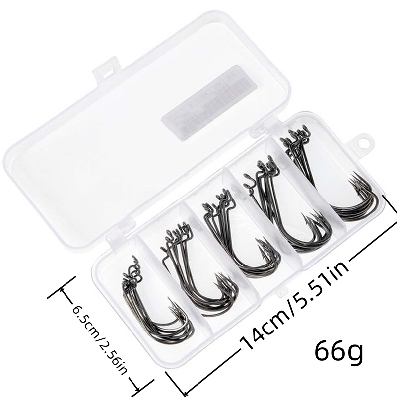 50Pcs/Box High Carbon Steel Fi - огляд і ціна Fishing Hook Offset