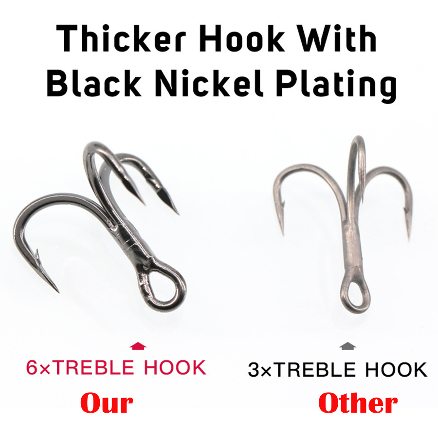 6X Fishing Treble Hook 10Pcs T - огляд і ціна Fishing Hook Offset