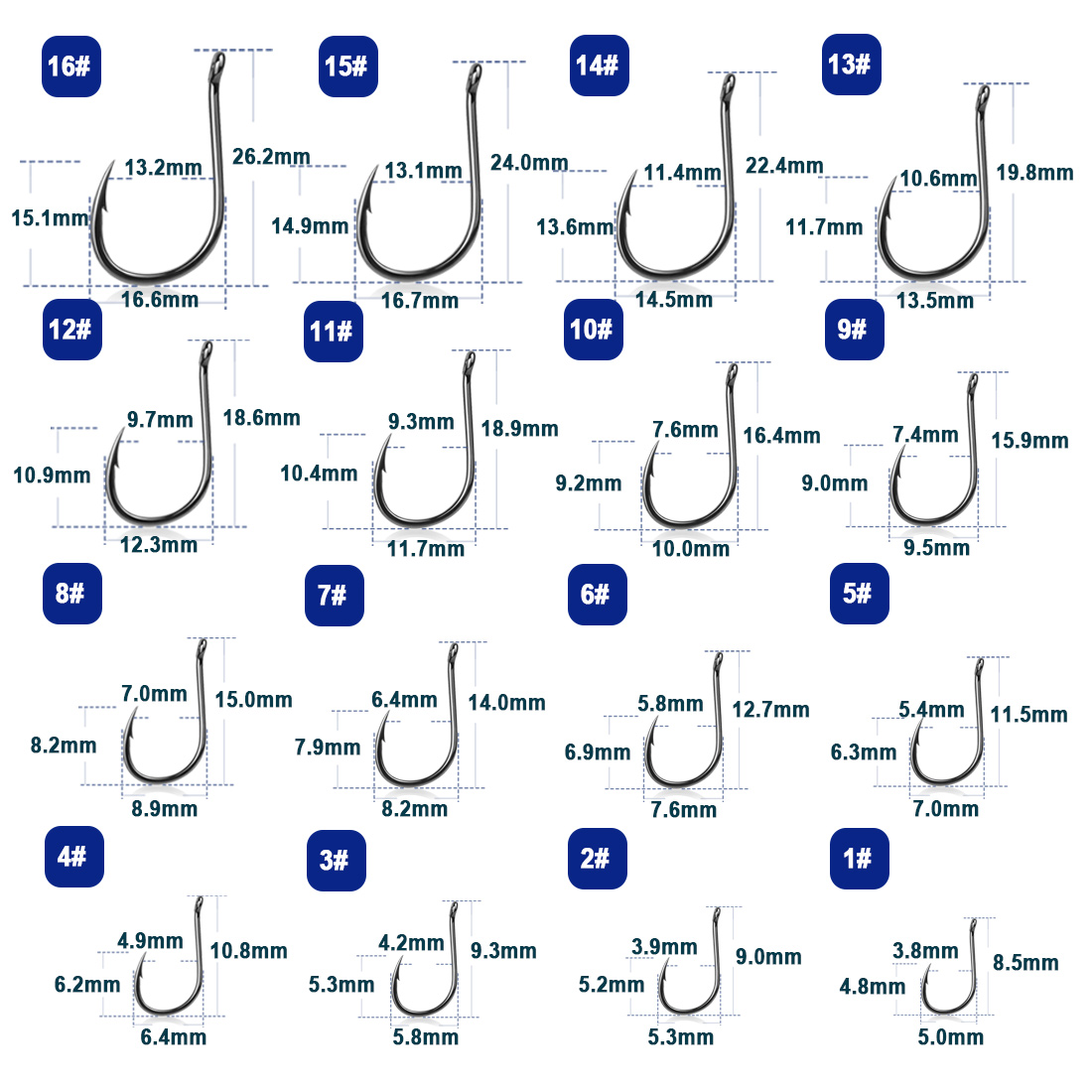 9KM Iseama Fishing Hooks 50~20 - огляд і ціна Fishing Hook Circle